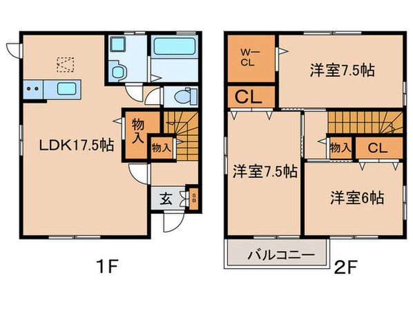 エトワ－ル大針Ｂ棟の物件間取画像